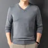Suéter para Hombre de Comercio Exterior Invierno Resistente al Frío Cálido Suéter de Cuello Redondo Algodón Puro Hombre Suéter de Punto Rojo Otoño e Invierno
