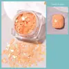 Novas Unhas Cor de Doce Lantejoulas Aurora Fluorescente Macaron Joias para Unhas Glitter Lantejoulas Fábrica Atacado