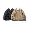 FORN3 Marca de Moda de Estilo Japonés Retro Tridimensional Bolsillo Sin Cuello Ropa de Algodón Ligero Abrigo de Invierno para Hombre Abrigo de Algodón Cárdigan N910