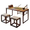 Mesa de té estilo mediados de siglo, mesa de té de madera maciza estilo chino nuevo, mesa de té pequeña para balcones, mesa de té modelo nuevo 2026, mesa de té baja, mesa de té de 60 cm de alto
