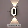 Lámpara de Pared Impermeable para Exteriores, Señal Simple para Puerta, Luz de Número y Letra Publicitaria, Entrada, Puerta Principal, Pasillo, Escalera, Luz de Pared Exterior Ambiental