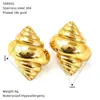 Pendientes de Acero de Titanio Chapado en Oro de 18K con Diseño de Arco, Espina y Fuegos Artificiales para Mujer, Joyería Geométrica de Moda Simple, Venta al por Mayor