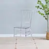 Silla de bambú transparente de cristal para banquete de boda al aire libre silla de cristal acrílico silla de comedor de plástico Silla Fénix Taburete Napoleón