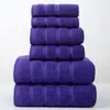 Juego de Toallas de Tres Piezas de Algodón Puro, Toalla de Baño, Toalla Cuadrada, Dropshipping Transfronterizo, Juego de Toallas de Algodón Absorbente de Color Liso para el Hogar, Fabricante, Venta al por Mayor