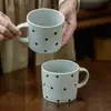 Taza de cerámica creativa con puntos al por mayor taza para el hogar taza de desayuno taza para té de la tarde de restaurante taza de café taza de oficina