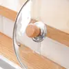 Mango de Madera Tapa de Olla Cocina Universal Resistente a Altas Temperaturas Anti quemaduras Asa de Tapa de Olla Estilo Antiguo Perilla de Olla Anti quemaduras Perla Superior Tapa de Olla Mango de Madera