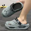 Sapatos Perfurados com Amortecimento a Ar Masculinos 2026 Novo Verão Suporte de Arco Pés Cansados em Pé por Muito Tempo Sandálias Antiderrapantes de Uso Duplo