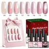 Set de Geles para Uñas Limegirl Puntas para Uñas Navidad 6 Colores Nuevo Cat Eye Nail Art Set de Geles para Uñas Barbie