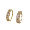Exclusivo Transfronterizo para Venta Caliente Estilo Medio Oriente Lujo Ligero Simple Set de Cobre Anillo de Zircón Regalo de San Valentín Set de Anillos para Pareja Oreja de Arroz