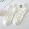 Calcetines de Barco para Mujer en Otoño Calcetines Finos de Algodón Puro Calcetines Jk Bordados de Dibujos Animados Estilo Japonés Calcetines Versátiles para Zapatos Blancos Desodorantes Calcetines de Mujer