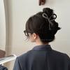 Horquilla de acrílico con lazo grande para mujer, accesorio para el pelo de alta gama con clip de tiburón para verano, 2024