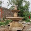 Fuente de Piedra Estilo Europeo Estanque de Peces Mármol Granito Adornos de Agua Corriente Maceta de Fuente Rojo Anochecer Comunidad