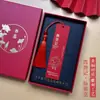 Marcador de Página de Metal Latão Estilo Chinês Jornada ao Oeste com Texto Gravado, Presente Cultural e Criativo para Estudante, Acessório de Livro Periférico