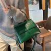 2026 Bolsos de Mujer Estilo Nuevo Bolso de Mujer de Piel Genuina Estilo Europeo y Americano Bolso de Hombro Cruzado Bolso con Solapa de Patrón de Cocodrilo