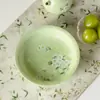Suporte de Bule de Cerâmica com Margaridas Pintadas à Mão, Alto Valor Estético, Acessório para Cerimônia do Chá, Bandeja Seca para Chá de Uso Doméstico, Prato de Frutas