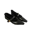 Zapatos de algodón Chuyuji retro de punta cuadrada con forro de felpa para mujer, nuevo estilo otoño e invierno 2026, con aumento interno de altura y tacón grueso estiloso