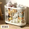 Cesta de Ropa Sucia Simple Móvil Hogar Cesta de Almacenamiento Simple con Ruedas Equipo de Fitness Portátil Almacenamiento de Dormitorio Estante de Almacenamiento