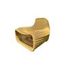 Sofá de Rattan Criativo para Exterior Single Lazer Varanda Conjunto de Três Peças Pousada Pátio Simples Proteção Solar Impermeável Cadeira de Rattan Mesa de Centro