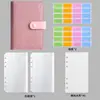 Cuaderno de cuero PU transfronterizo, color macarrón, carpeta A6 con bolsillo con cremallera, cuaderno de presupuestación y contabilidad de efectivo, al por mayor