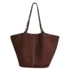 2026 Nueva Moda Coreana Gamuza Exquisita Bolso Cubo, Hombro Único, Gran Capacidad, Bolso de Mano para Mujer de Otoño para Viajar