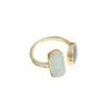 Anillo Abierto Elegante Azul Gota de Aceite Estilo Coreano Anillo Liso Anillo de Moda para Mujer Estilo Frío Celebridad de Internet Esmalte de Color Joyería