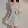 Comercio Exterior al por Mayor Bata Suelta Ropa de Casa Verano Sexy Floral Tirantes Finos Pijamas Fresco Transfronterizo Venta Caliente