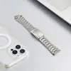 Adequado para Pulseira de Relógio Huawei Gt6 Gt6 46mm Corrente de Três Elos Curvada Especial Fivela Telescópica Destacável Pulseira de Relógio de Titânio