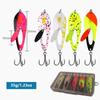 Conjunto de 5 Peças de Iscas Metálicas com Lantejoulas, Iscas de Pesca, Iscas Artificiais com Lantejoulas, Iscas de Imitação para Lucio e Robalo