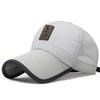 Boné de Beisebol de Verão Aba Longa Malha Completa Exterior Respirável Quebra-Sol Boné de Malha Masculino e Feminino Etiqueta de Couro Protetor Solar Boné de Aba Larga Verão
