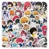52 Pegatinas de Prisión Azules Versión Q Animación Japonesa Blue Lock Decoración de Animación Cuaderno Cuaderno Pegatinas Guka