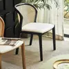 Mesa de Jantar e Cadeiras Vintage Nórdicas Casa de Hóspedes Restaurante Estilo Silencioso Cadeira Individual Designer Madeira Maciça Cadeira Casual com Encosto Cadeira de Rattan