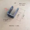 Componente de suspensión de hierro en forma de U con soporte para rueda giratoria, diámetro del agujero para tornillo 12 mm, ranura para barra de dirección de remolque, accesorios para barandilla de carrito