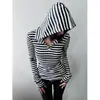 Sudadera con capucha de manga larga a rayas estampadas, estilo europeo y americano, casual, corte ajustado, sudadera con capucha, chaqueta vintage de streetwear