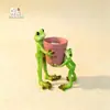 Vaso de Flor Suculenta de Sapo Pequeno com Design Original Transfronteiriço Decoração de Rochas Ornamento de Resina para Varanda, Sala de Estar, Escritório, Pátio