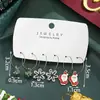 Brincos de Natal Estilo Transfronteiriço Novo Estilo Europeu e Americano Árvore de Natal Floco de Neve Papai Noel Conjunto de Brincos Personalizado