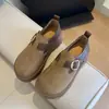 Zapatos casuales para mujer, tenis de plataforma, zapatos de vestir de una sola pieza para mujer, colección de otoño 2026, mocasines, marrones, nuevo estilo