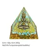 Pirâmide de Bola de Cristal Natural 5/6/8cm Ornamento de Mesa Chakra Cascalho Colorido Pirâmide de Resina Epóxi