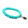 Pulseira de Pedra Vulcânica Moda Transfronteiriça Europeia e Americana Pulseira com Pingente de Estrela do Mar Pedra Natural Onda Lótus Yoga Amazônia