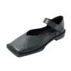 Zapatos Planos de Moda Poco Profundos Estilo Romano con Punta Cuadrada para Mujer, Nuevos Zapatos de Cuero Retro 2026, Zapatos de Moda para Mujer