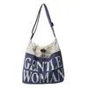 Bolsa de Lona con Cordón de Nylon de Alta Gama Nueva Bolso Cruzado Casual de Hombro Único Diseño de Nicho Bolso Cruzado para Estudiantes de Clase para Mujeres