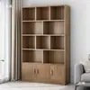 Estantería de Piso Estante de Almacenamiento Simple Color Madera Maciza Librería Armario de Almacenamiento Armario de Almacenamiento Integrado tipo Inclinado a la Pared Uso de Oficina en Casa