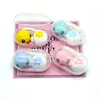 Keda 8101 Caja de Cuidado para Lentes de Contacto, Caja Compañera para Lentes de Contacto, Linda Caja Doble Pequeña de Mantenimiento (60 Piezas por Caja)