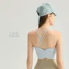 Sujetador deportivo de espalda cruzada, camiseta deportiva halter fina y transpirable para mujer, adecuada para usar al aire libre, fitness, yoga y Pilates