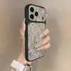 Flores por Todo o Chão, Adequado para Capinha de Celular Iphone17Promax, Novo Modelo Apple 16Pro, Capinha de Couro 15Pro Niche 16