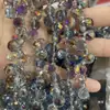 10 Piezas de 6 8mm Agujero Horizontal Cristal de Fresa Cuentas Sueltas Colgante de Borla Gota de Agua Material para Pendientes Collar Pulsera Hechos a Mano