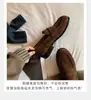 Mocasines Retro Estilo Británico de Piel de Oveja para Mujer Planos de Cuero Genuino Zapatos Perezosos Deslizables Mate Zapatos Perezosos con Falda Zapatos Pequeños de Cuero