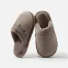 Pantuflas de algodón con lazo para mujer, uso interior en casa en invierno, nuevo modelo 2026, antideslizantes, cálidas, pantuflas de felpa para uso en casa para mujer