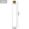 Botella de vidrio con corcho de 22 mm de diámetro, con forma de bayoneta, tubo de ensayo, botella de los deseos, a la deriva, pequeña capacidad, para medicina, Cordyceps dividido en botellas.
