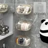 Caja de Almacenamiento Puff con Tapa a Prueba de Polvo Giratoria Soporte de Almacenamiento Transpirable para Huevos de Belleza Colgante de Pared Cojín de Aire Joyería Escurridor Soporte de Almacenamiento