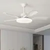 Lámpara de araña con ventilador, diseño moderno y minimalista, luz de espectro completo, luz de ventilador de techo integrada para el cuidado de los ojos, adecuada para salas de estar, dormitorios y comedores
